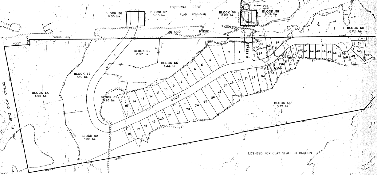 Site plan attached to the settlement