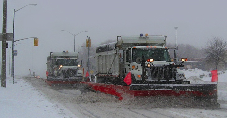 Snow plows - tandem on Fairview