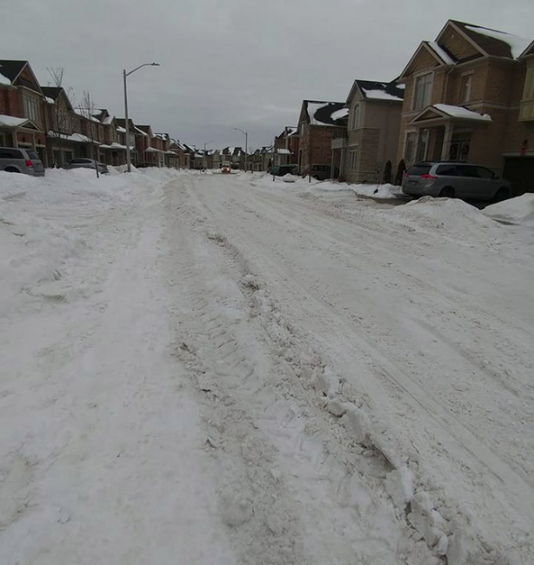 Snow - roads in Alton