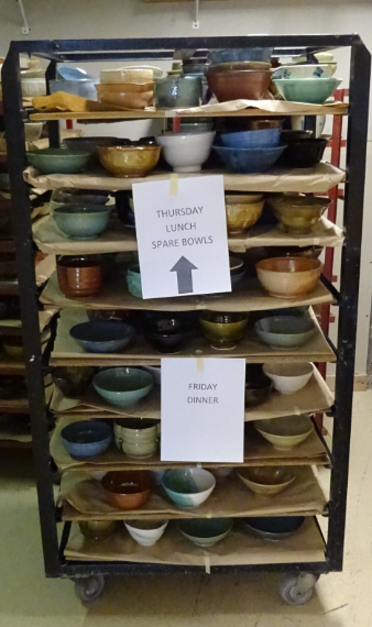 Soup - bowls on the trolly