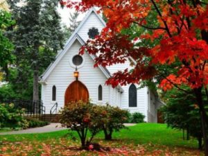 St Lukes with fall colours