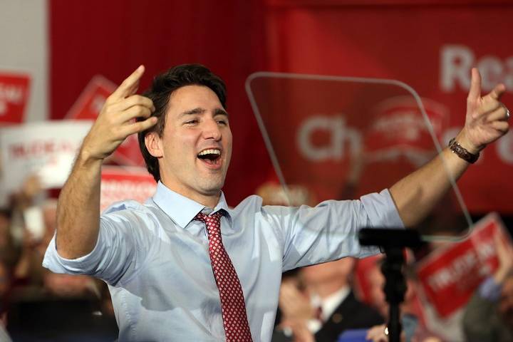 Trudeau - happy