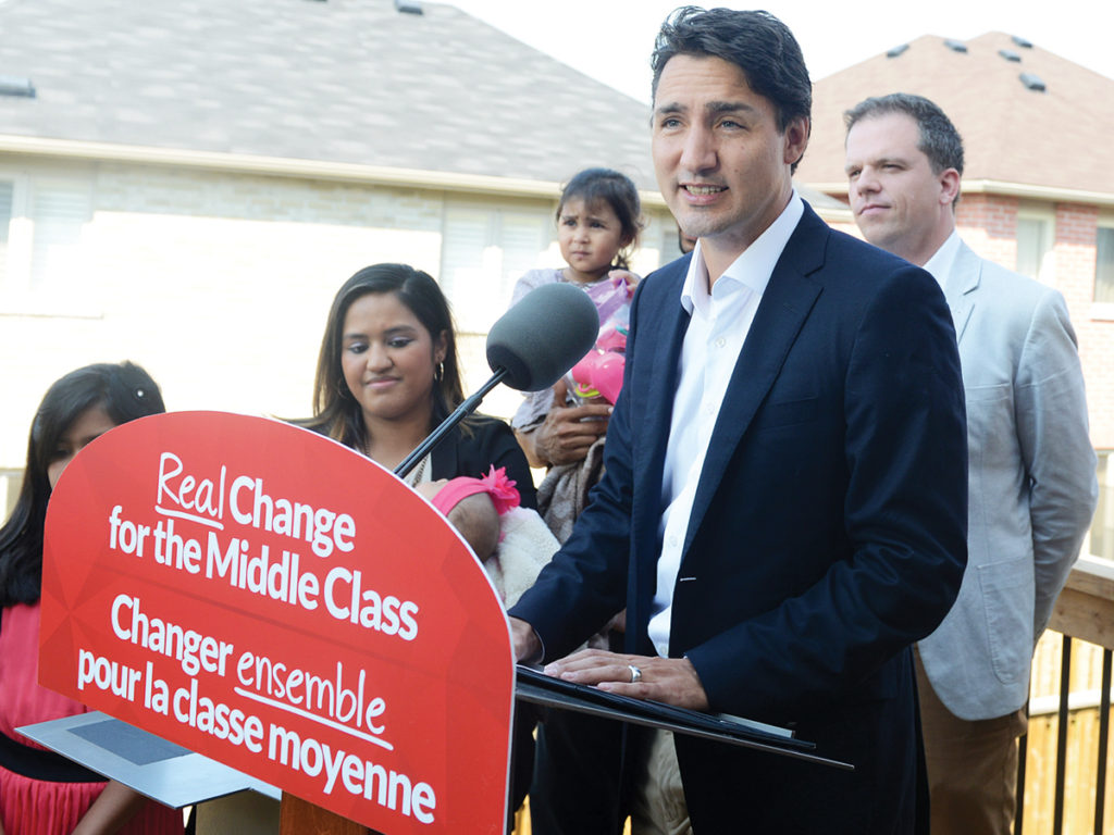 AJAX -- Liberal leader Justin Trudeau gave a press conference at a home in Ajax Monday morning, while on the campaign trail. August 17, 2015
