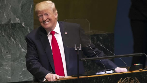 Trump being laughed at the UN