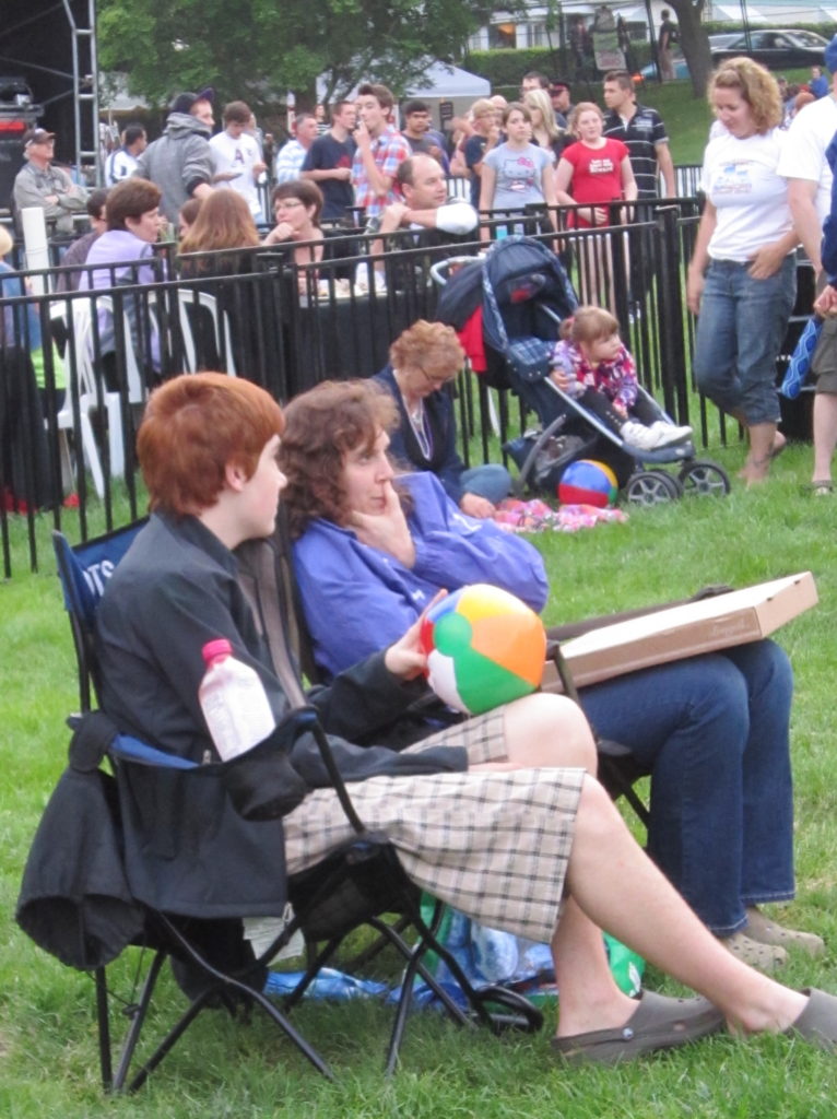 Two woman in chairs