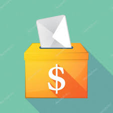 ballot box with $ signs