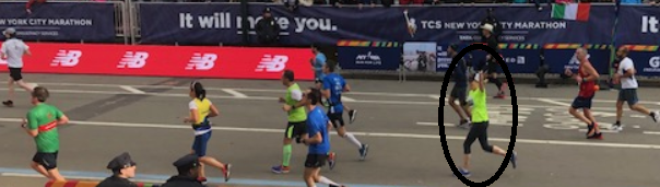 crossing the finish line
