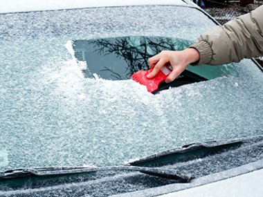 frosted car window