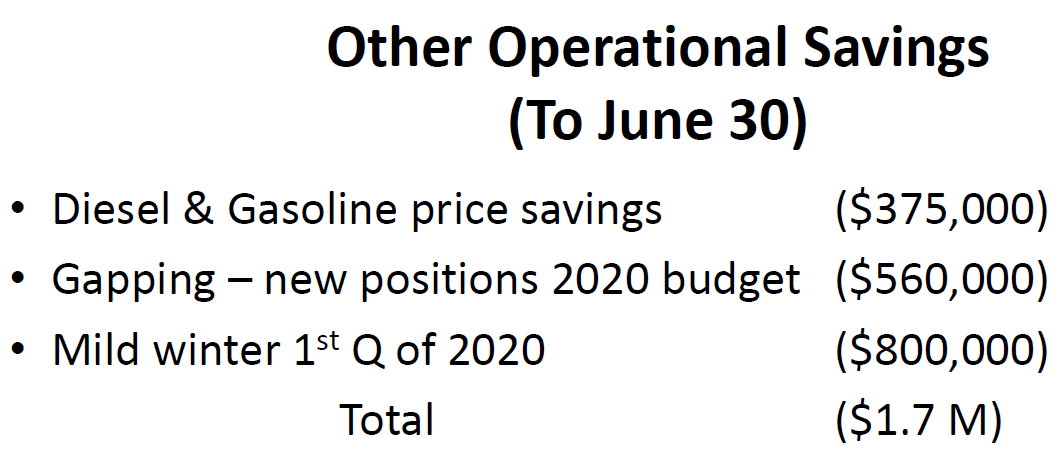 other ops savings