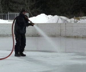 outdoor rink - flooding