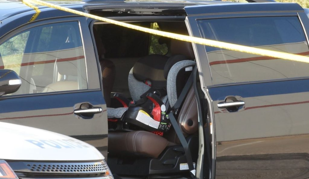 van with car seat