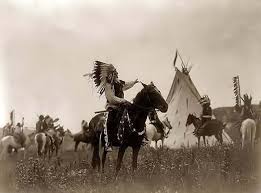 war bonnet - indian on horseback